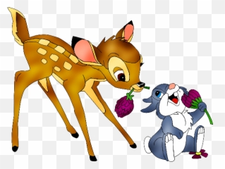 Thumper Disney Cartoon Characters - Rabbit And Deer Bambi Png,Thumper Png