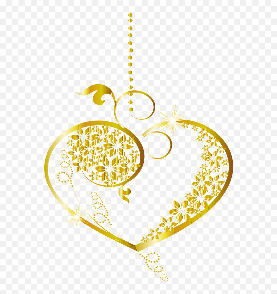 Gold Hearts Png - Valentines Day Gold Png Transparent,Gold Hearts Png
