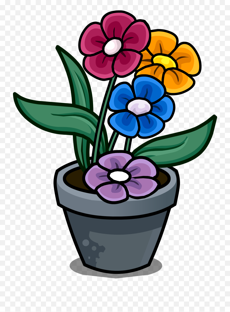 Library Of Flower Pot Cartoon Image Transparent Download Png - Flower Pot Pencil Drawing,Plant Cartoon Png