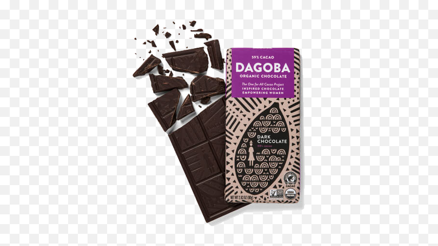 Dagoba Organic Chocolate - Semi Sweet Dark Chocolate Png,Chocolate Bar Png