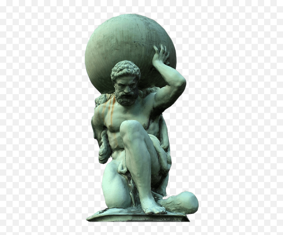 Atlas Statue Transparent Png - Stickpng Portmeirion,Greek Statue Png