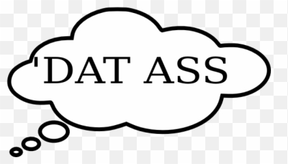 Dat Ass Clip Art - Vector Clip Art Online Negative Self Png,Ass Png