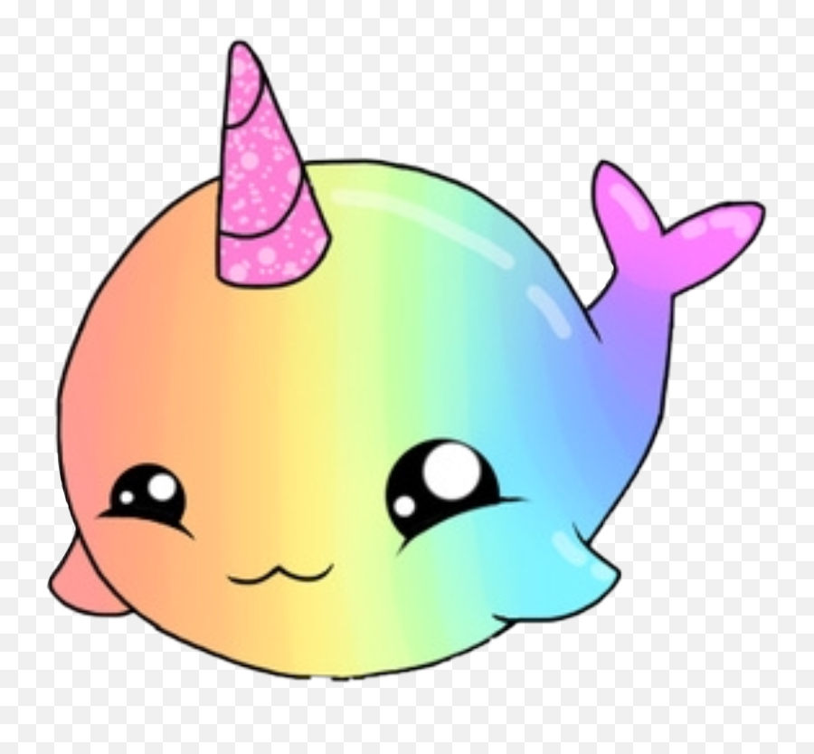 Narwhal Pink Kawaii Transparent U0026 Png Clipart Free Download - Rainbow Cute Cartoon Narwhal,Narwhal Png
