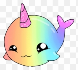 Narwhal Pink Kawaii Transparent U0026 Png Clipart Free Download - Rainbow Cute Cartoon Narwhal,Narwhal Png
