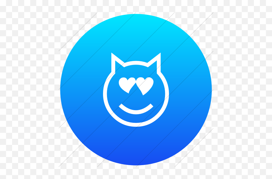 Iconsetc Flat Circle White - 3 In Blue Circle Png,Heart With Eyes Logo