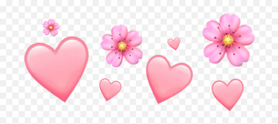 Flower Emoji Iphone Aesthetic Tumblr Pink - Heart Png,Flower Emoji Png