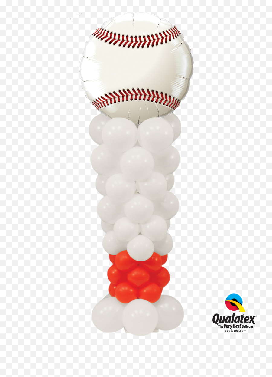 Download Hd Batter - Up Balloon Decorations Baseball Bat Baseball Balloon Columns Png,Up Balloons Png