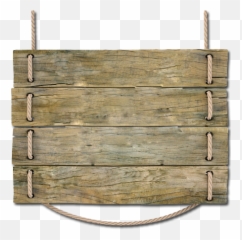 Download Png Placa De Madeira Com Corda - Hanging Blank Wooden Sign