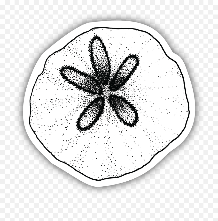 Sand Dollar Sketch 20 Sticker - Line Art Png,Sand Dollar Png