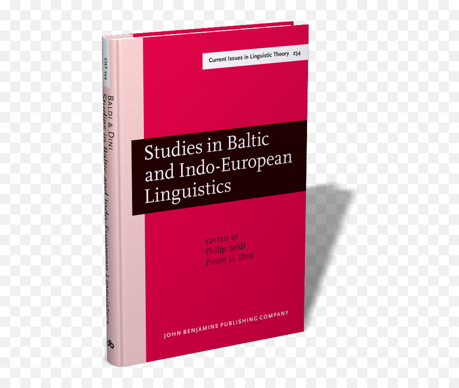 Studies In Baltic And Indo - European Linguistics In Honor Of Book Cover Png,Baldi Png