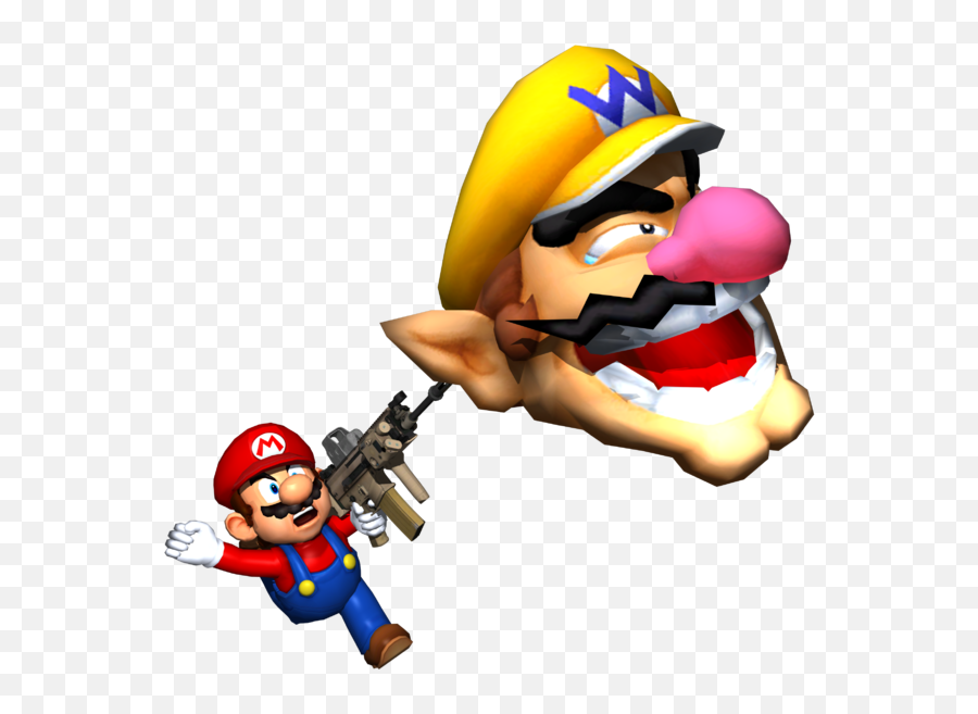 Mario De Super 64 Ds - Mario With A Gun Png,Mario 64 Png