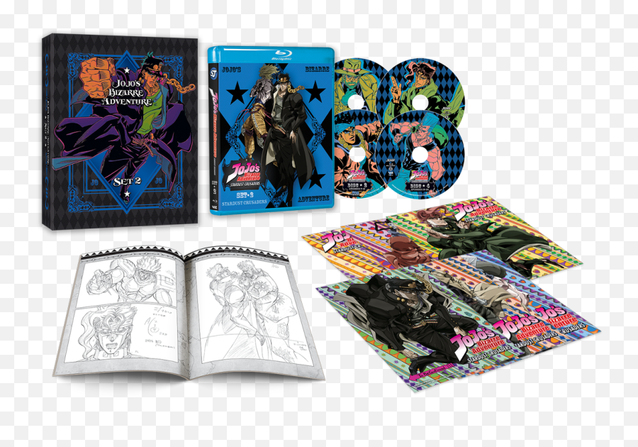 Download Jojou0027s Bizarre Adventure Limited Edition Blu Ray - Bizarre Adventure Blu Ray Set 2 Png,Jojo's Bizarre Adventure Logo Png