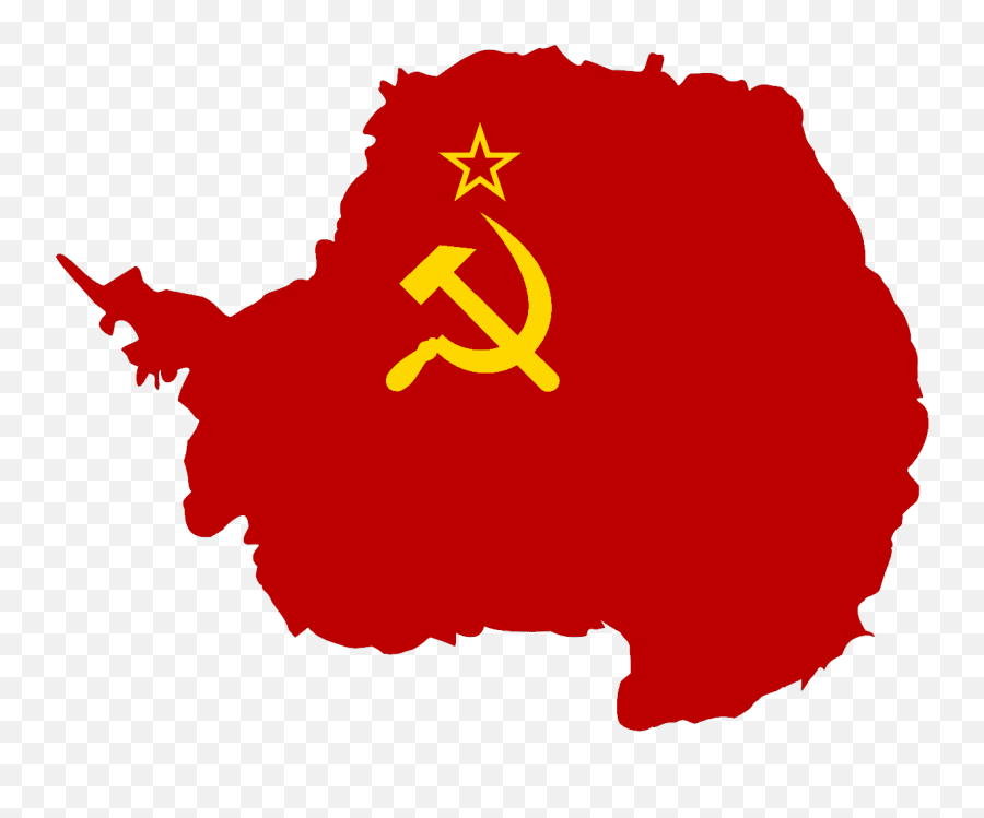 Flag Map Of Antarctica Union - Soviet Union Flag Png,Soviet Union Png