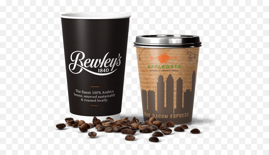 Custom Printed Paper Cups - Printed Paper Cups Png,Coffee Cup Logo