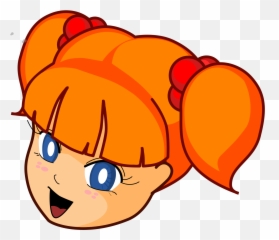 Redhead Anime Girl Clip Art - Head Face Clipart png