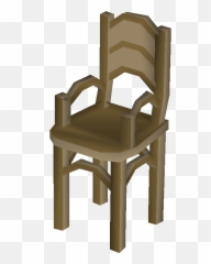 Teak Armchair - Solid Back png