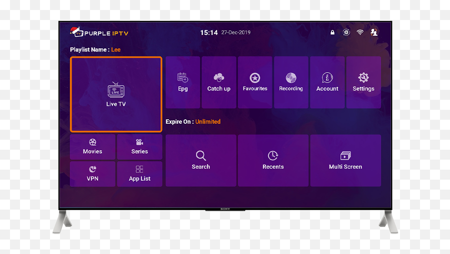 Purple Smart Tv - Purple Iptv En Roku Png,Purple Play Icon