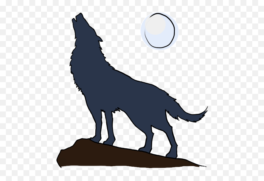 Wolf Png Howling - Drawing Wolf On A Mountain,Howling Wolf Icon