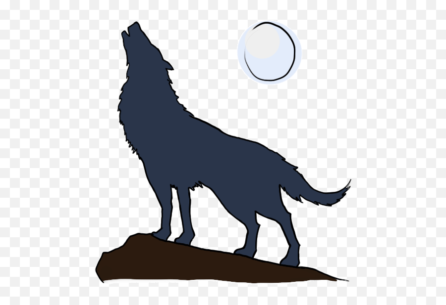 drawings of wolves howling