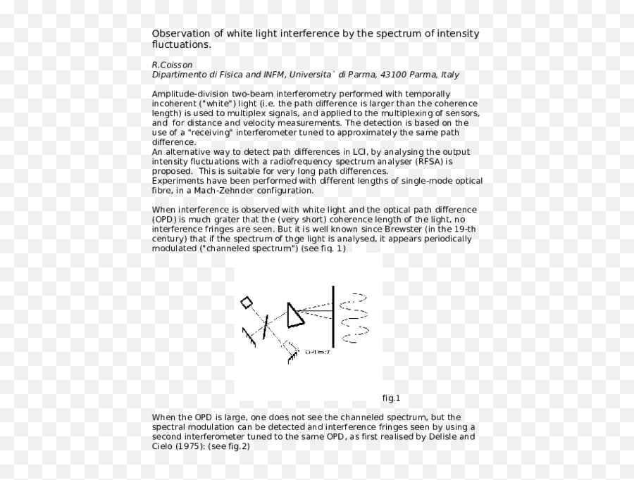 Pdf Observation Of White Light Interference By The Spectrum - Document Png,Zaun Icon