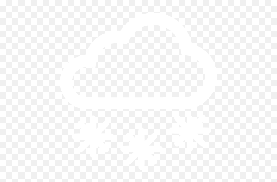 White Snow Icon - Rainy Symbol Black And White Png,White Snowflake Icon Transparent