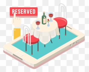 Booking Icon Png - Table In Restaurant