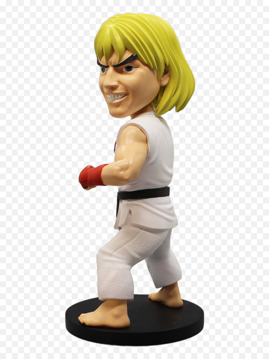 Street Fighter Ken Masters White Gi Polystone Bobblehead In - Fictional Character Png,Icon Heroes