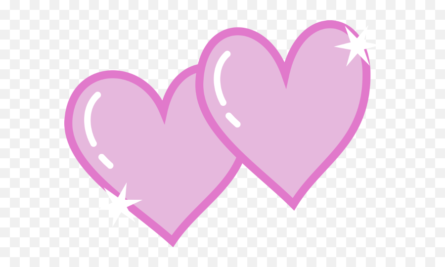 Hearts Clipart Double Heart Pencil And In Color - My Little Pony Cutie Mark Heart Png,Pink Hearts Png