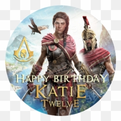 Assassins Creed Odyssey Cake Topper Archives - Edible Cake Kassandra Creed png