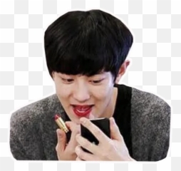 Telegram Sticker From Exo Pack - Male Kpop Idols Lipstick png