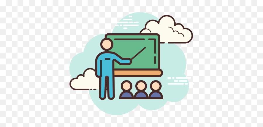 Classroom Icon In Cloud Style - Cute Classroom Icon Png,Google Classroom Icon