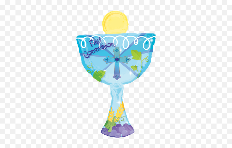 Blue Chalice Supershape Foil Balloon - Communion Chalice Blue Png,Chalice Png