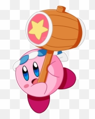 Kirby - Kirby With Hammer Png,Kirby Png