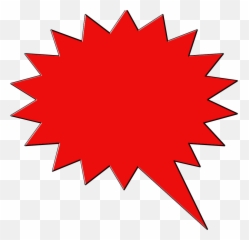 Transparent Background Free Png Images - Red Speech Bubble
