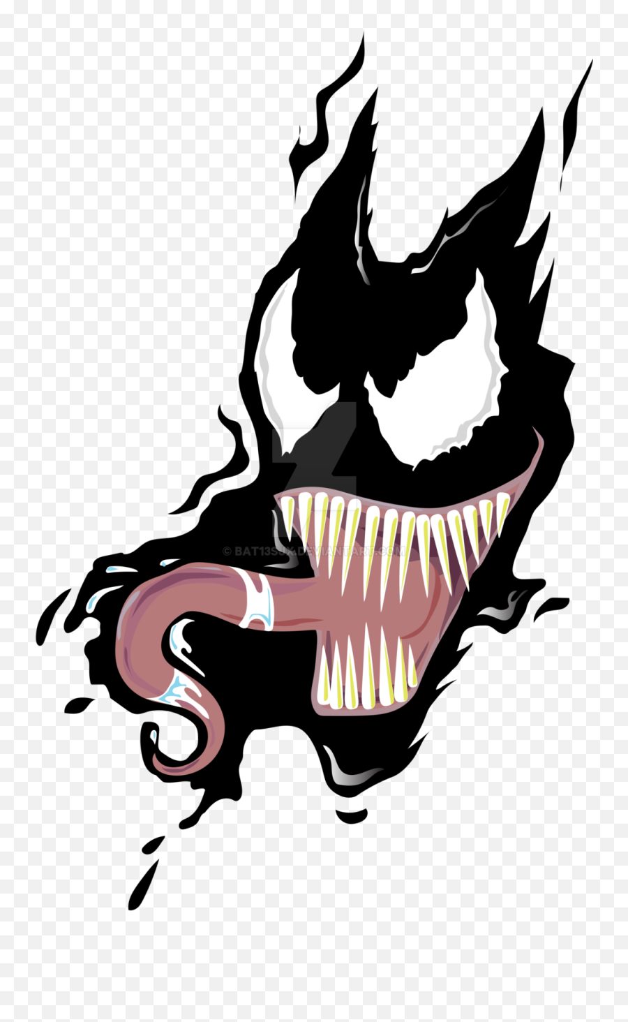 Venom Face Cliparts - Venom T Shirt Design Transparent Venom Art Png,Venom Transparent