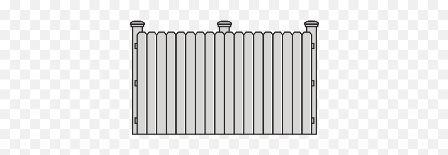Wood Fence Styles - Solid Png,White Fence Png
