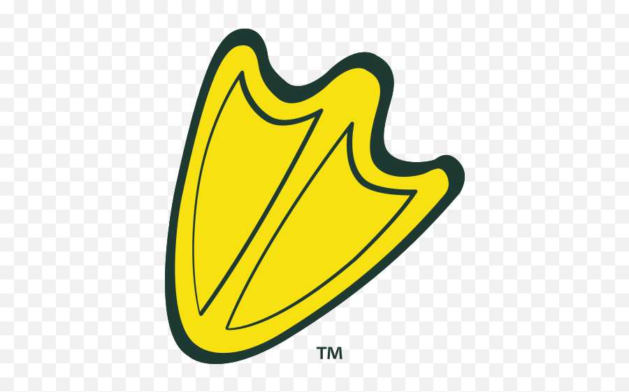 Download Duck Foot Yellow Green Outline - Oregon Ducks Foot Logo Png,Oregon Ducks Logo Png