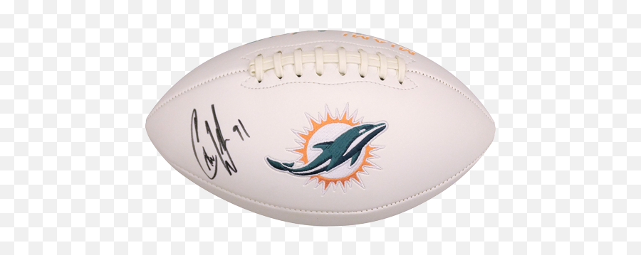 Cameron Wake Autographed Miami Dolphins Logo Football - Wake Holo Miami Dolphins New Png,Miami Dolphins Logo Png