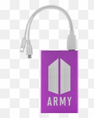 Bts Army Logo Power Bank - Bts Army Red png