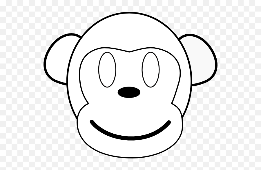 Face Outline - Monkey Face Drawings Outlines Png,Face Outline Png