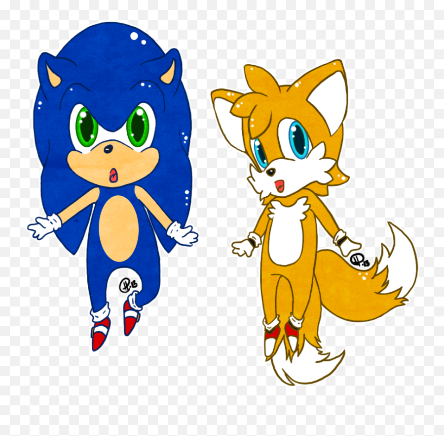 Chibi Sonic And Tails U003d - U2014 Weasyl Tails Png,Tails Transparent
