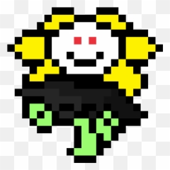 Undertale Flowey Pixel Art Grid - Undertale Flowey Pixel Art Png,Flowey Png