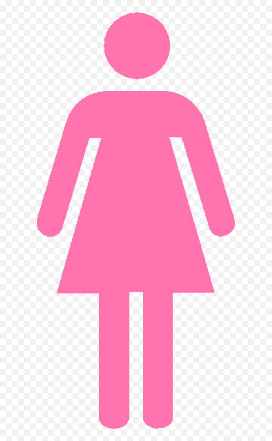 Pink Bathroom Sign Clipart - Clipart Suggest Woman Outline Clipart Png,Male Toilet Icon