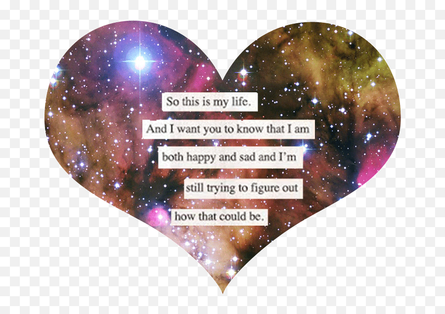 Galaxy Heart Transparent - Sad Life Quotes Png,Heart Transparents