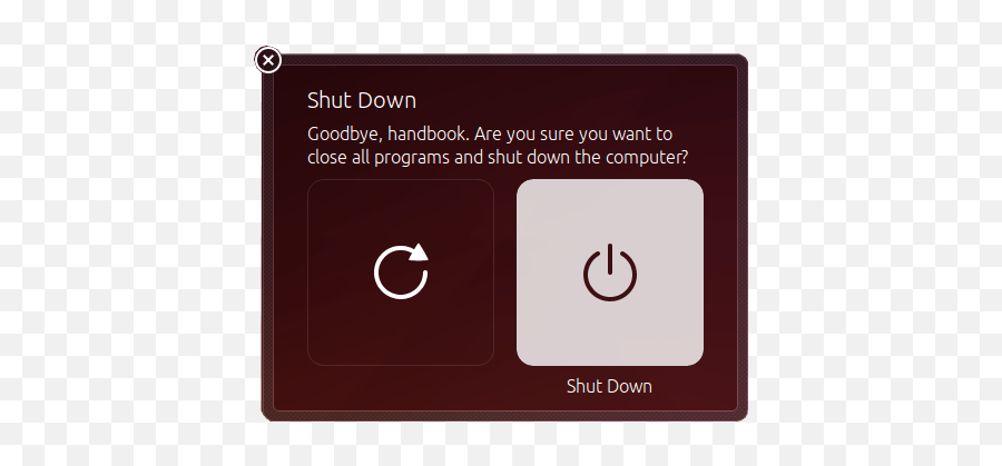 Remove Shutdown Log Out Confirm Dialog Box In Ubuntu 1404 - Dot Png,Logoff Icon