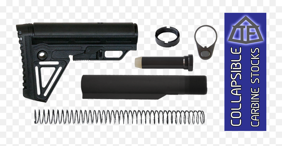 Trinity Force Alpha Mil Spec Carbine Ar15 Stock Kit Black Ar 15 Png - 15 Png