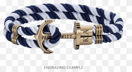 Anchor Bracelet Phrep Brass Nylon Navy Blue White - Paul Hewitt png