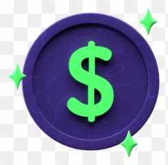 Dollar Coin Icon - Download Glyph Style Language png