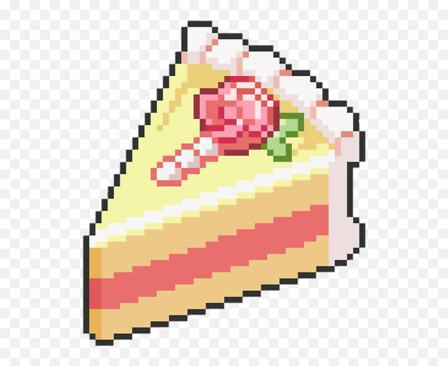 Download Food Pixel Cake Png Tumblr Pastel Pink Yellow Rose - Food Pixel Art Png,Yellow Cake Icon