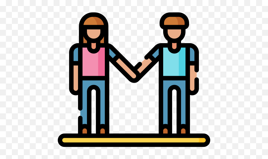 Holding Hands - Free People Icons Personas Tomados De La Mano Png,Vebest Icon Groups